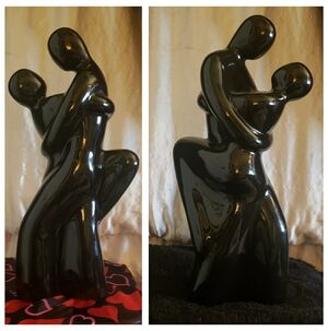 Royal Haeger 308 Black Ceramic Lovers